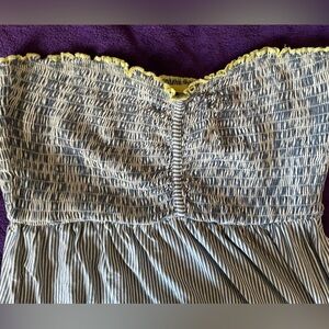 O'Neill size large strapless stripy dress